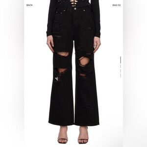 Black Flare Wide Leg Jeans